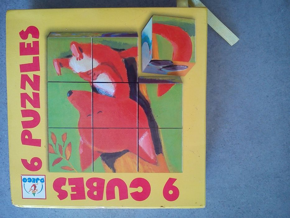 1 domino de animais e 1 puzzle de cubos (a partir dos 3 anos)