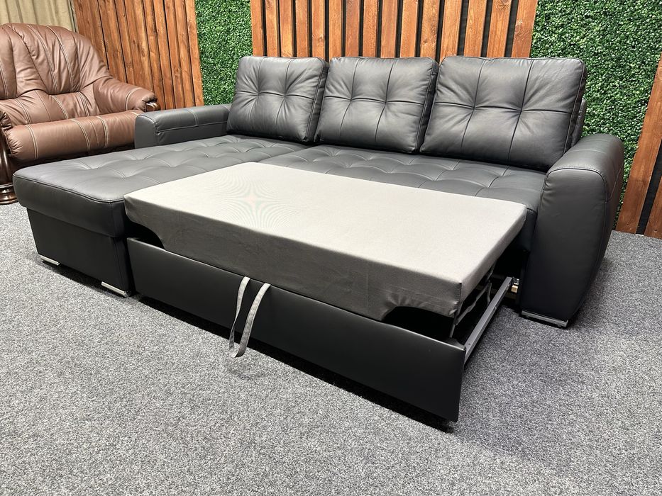 Новий шкіряний диван. Кожаный уголок. Німеччина. Натуральна шкіра.