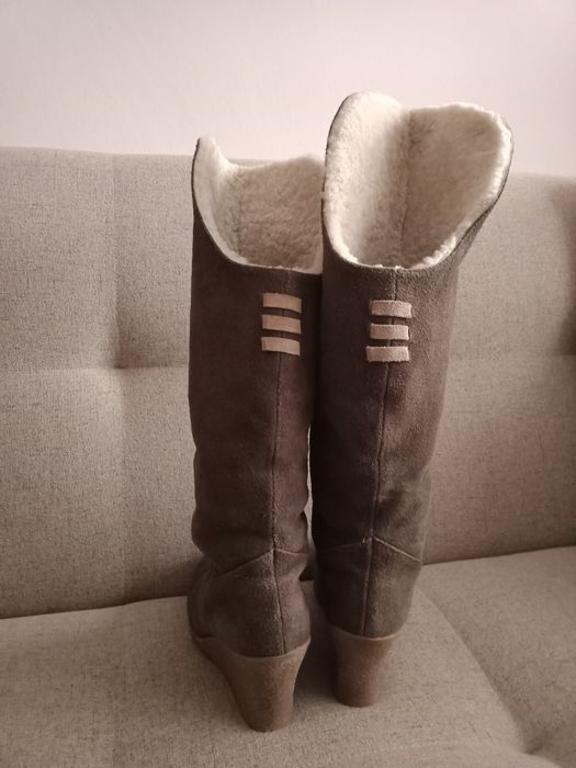 Buty zimowe damskie kozaki rozm 38 że skóry