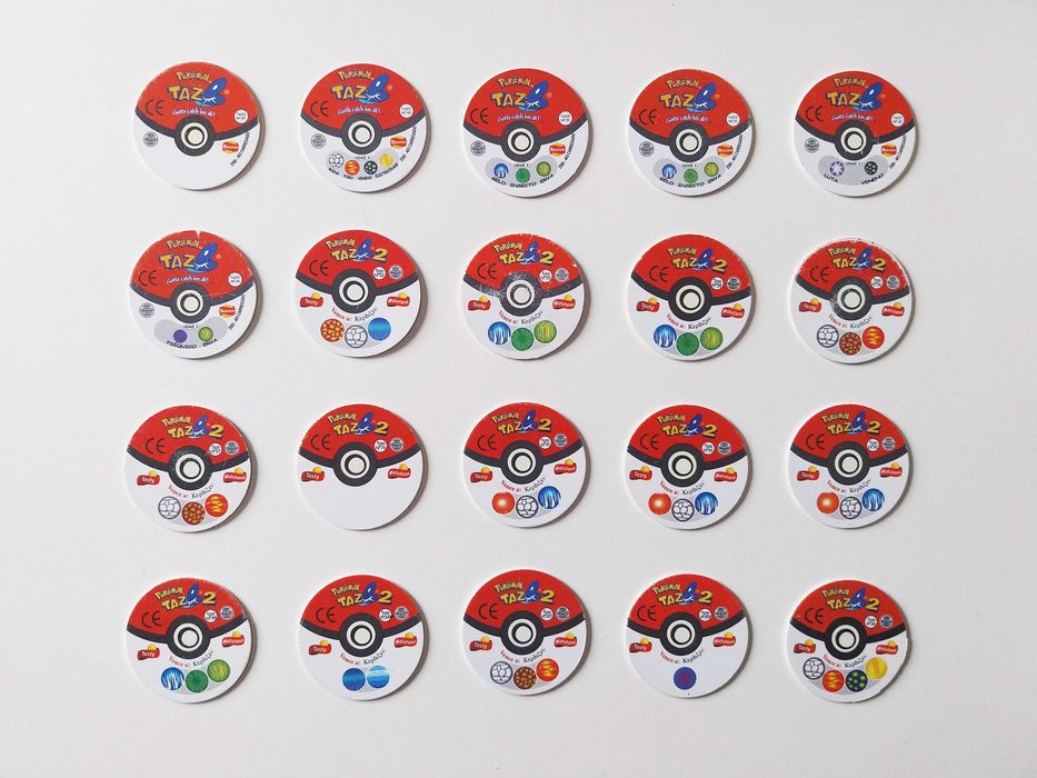 55 tazos POKEMON (52 diferentes) +2 master tazos | lote Matutano Tasty