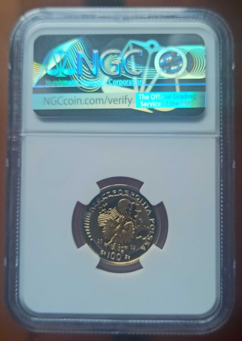 100 zł 2002 r. Mundial Korea-Japonia NGC MAX NOTA!