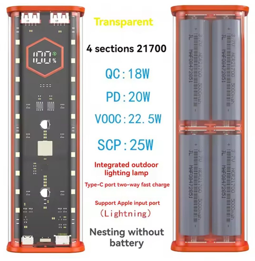 Корпус-кейс DIY 21700 16000mAh Павербанк  Powerbank
