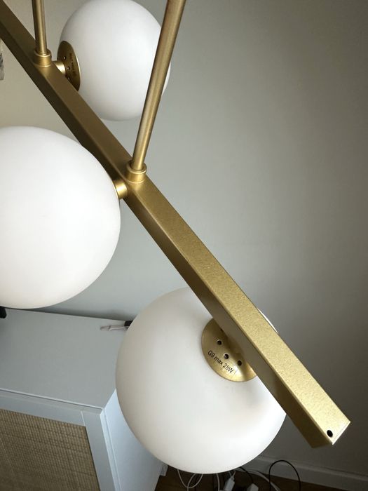 Lampa wisząca sufitowa Candellux złota kule mosiądz 4xG9 Kama