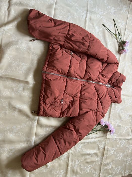 Kurtka pikowana zimowa brązowa rozmiar L 40 Bershka