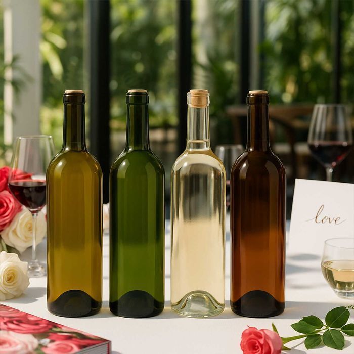 Zestaw 30 sztuk - butelka BORDEAUX 750 ml oliwkowa na wino z korkiem