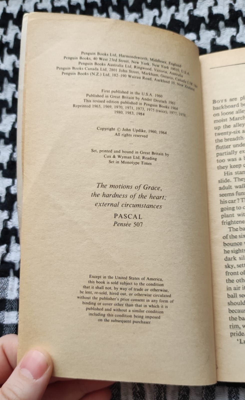 John Updike- Rabbit,run ( Penguin Books 1964)