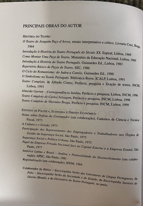 História do Teatro Português - de Duarte Ivo Cruz