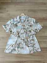 Bluzka damska w kwiaty flowers plus size elastyczna na lato letnia 46