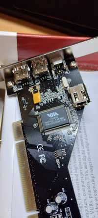 Адаптер Контролер OEM MM-PCI-6306-01-HN01 PCI Firewire 1394 3+1 ports,