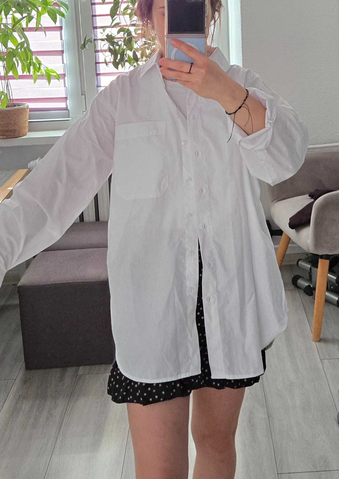 Nowa Oversize koszula Biała Asos