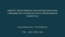 Kredyt deweloperski, Biznesplan - przygotowanie