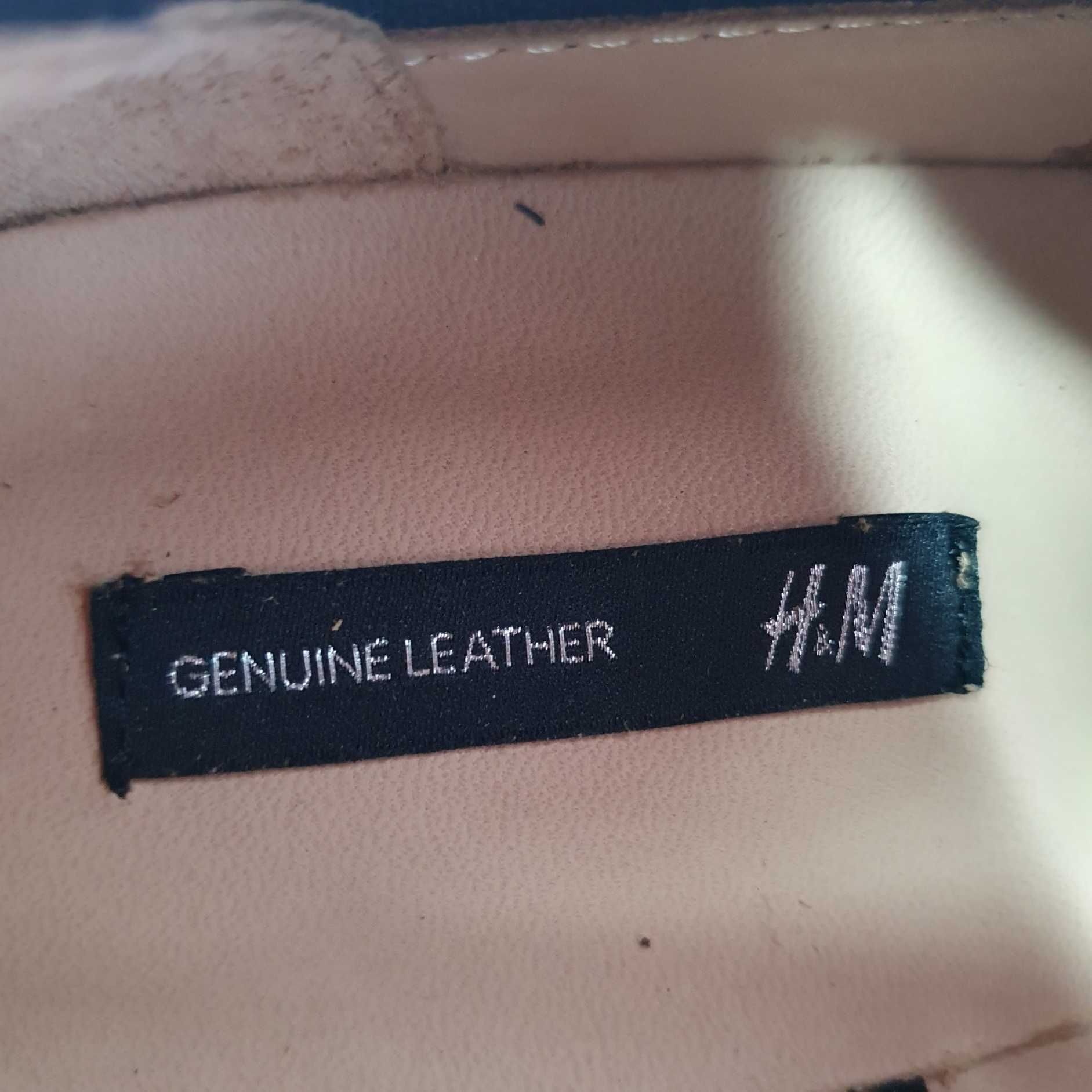 Skórzane buty lordsy H&M rozmiar 39