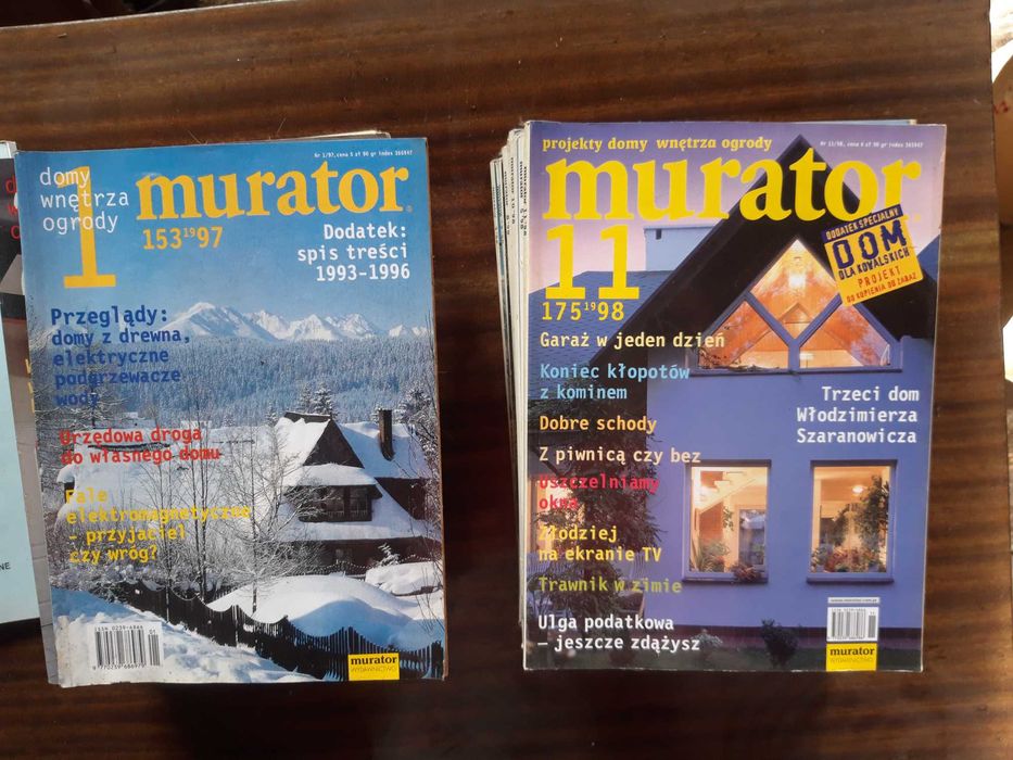 Murator 1997 ; 1998 ; 24 sztuki 3zł/sztukę + Gratis