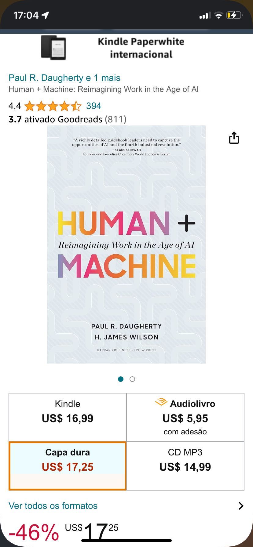 Livro “ Human + Machine”