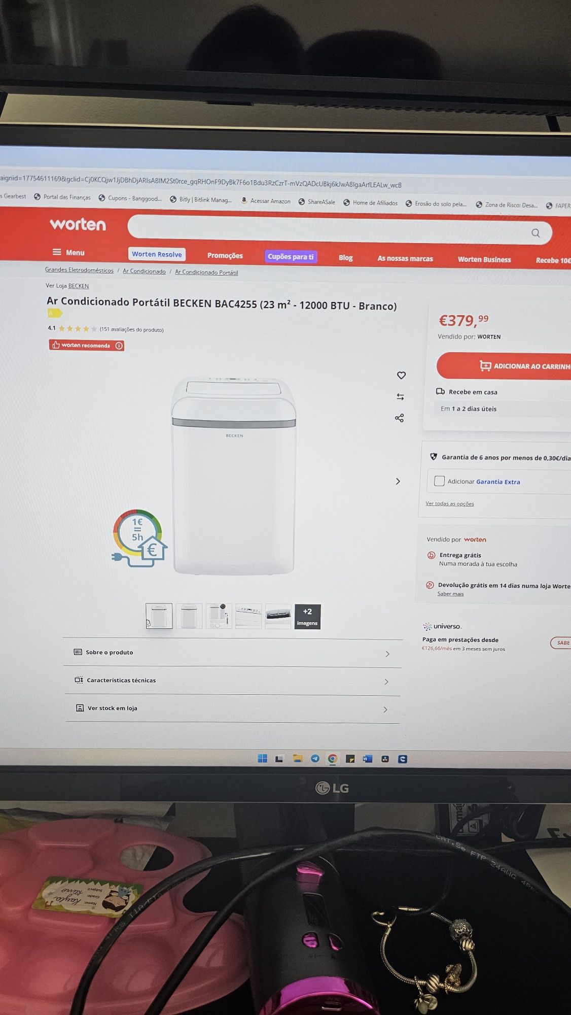 Ar condicionado Portátil Becken 12000BTU