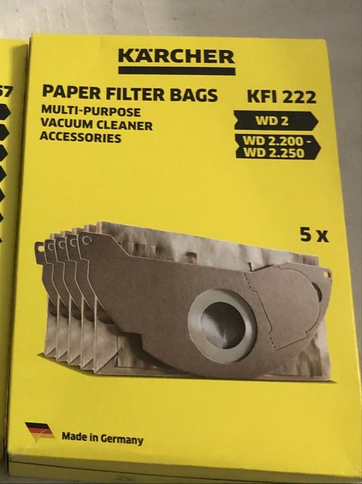 Фільтр-мішки KFI 222 для karcher WD 2 оригінал