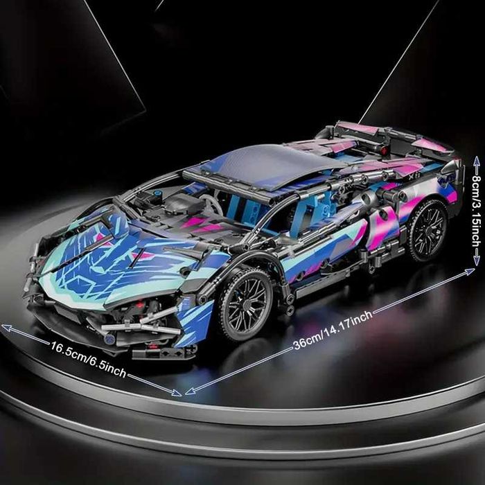 Дитячий іграшковий автоконструктор Ламборгіні суперкар спотивна машина