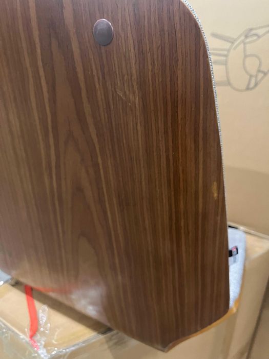 Proste krzesło gięte drewno orzech szary tkanin OUTLET ostatnie szt I1