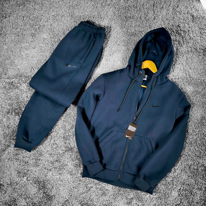 Зимовий чоловічий спортивний костюм Nike синій