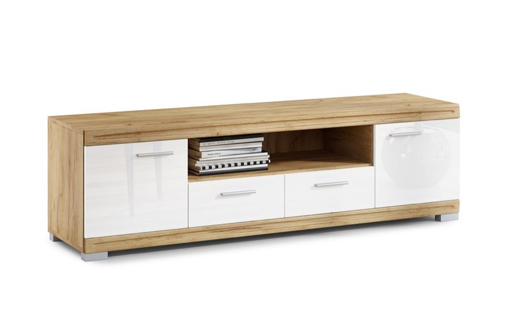 Szafka RTV nowoczesna loft Dąb Craft KOMODA DO SALONU zestaw