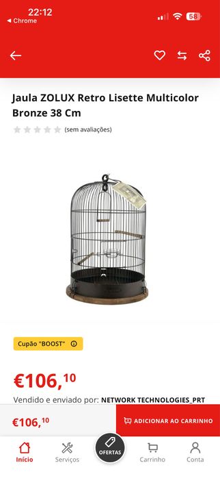 Gaiola retrô zolux como nova