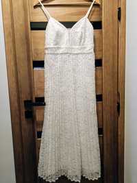 Sukienka biała plisy C&A