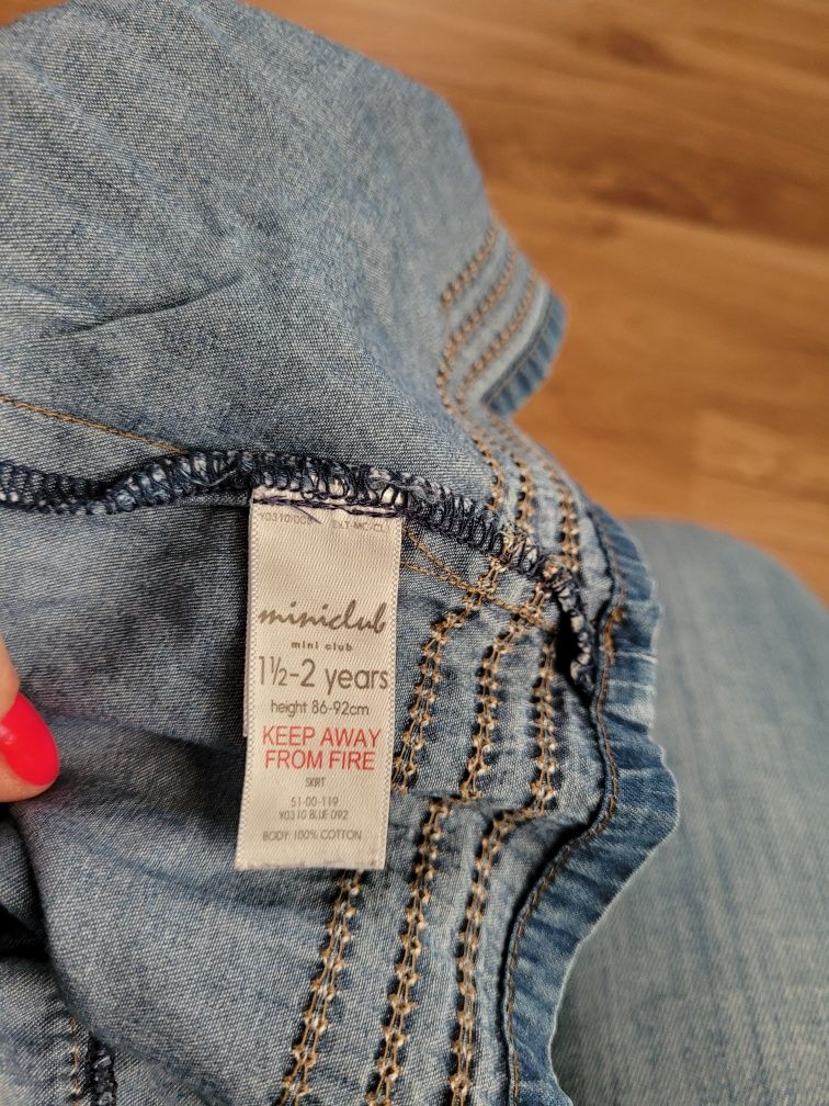 Spódniczka jeans 86-92 miniclub