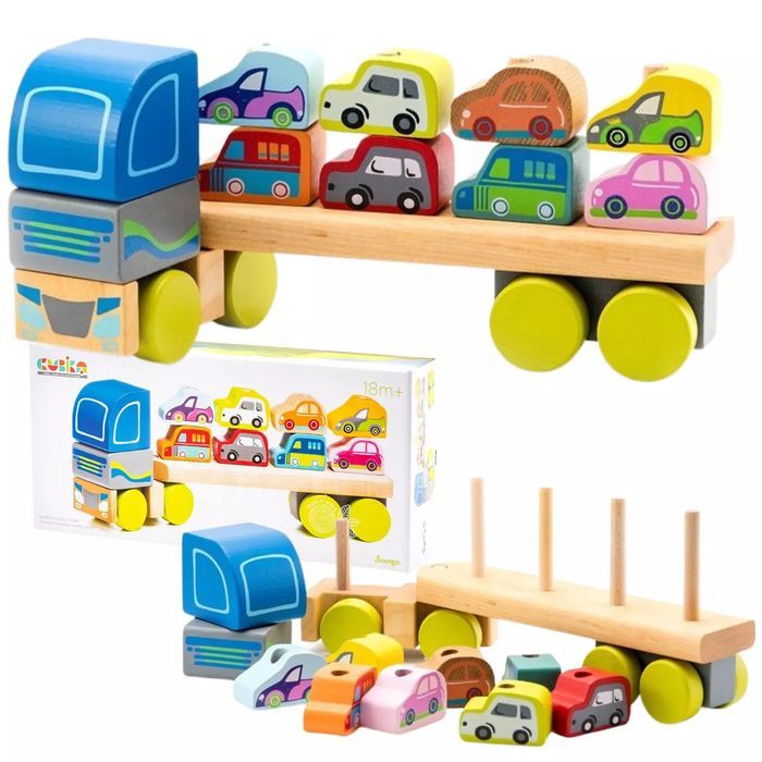 Ciężarówka sorter z klockami. Cubika