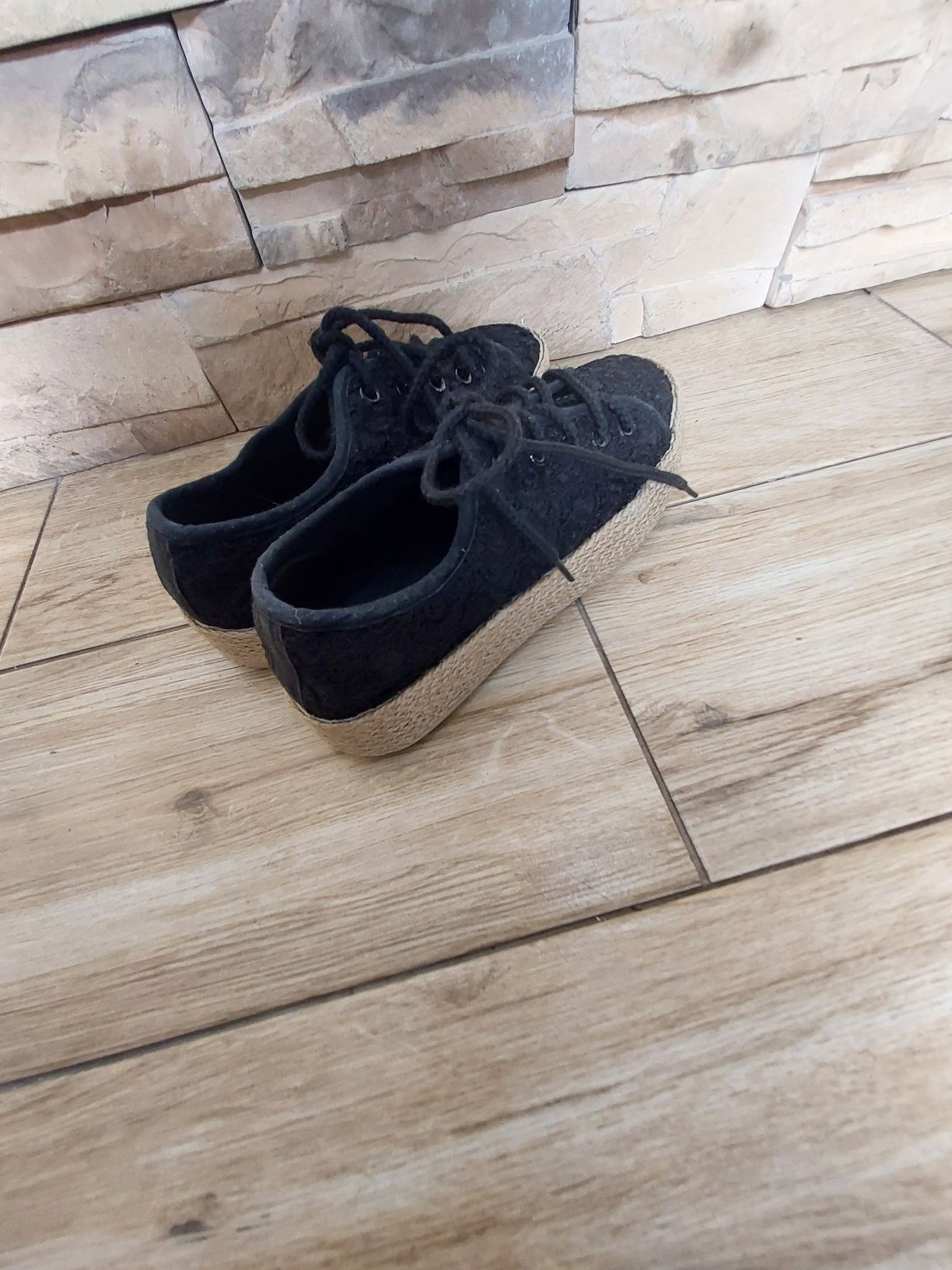 Espadryle na platformie DeeZee nr 38 czarne
