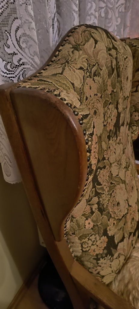 Antyczny fotel biedermeier uszak tylko odbiór osobisty