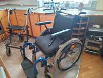 Wózek inwalidzki + chodzik (balkonik) + rowerek rehabilitacyjny