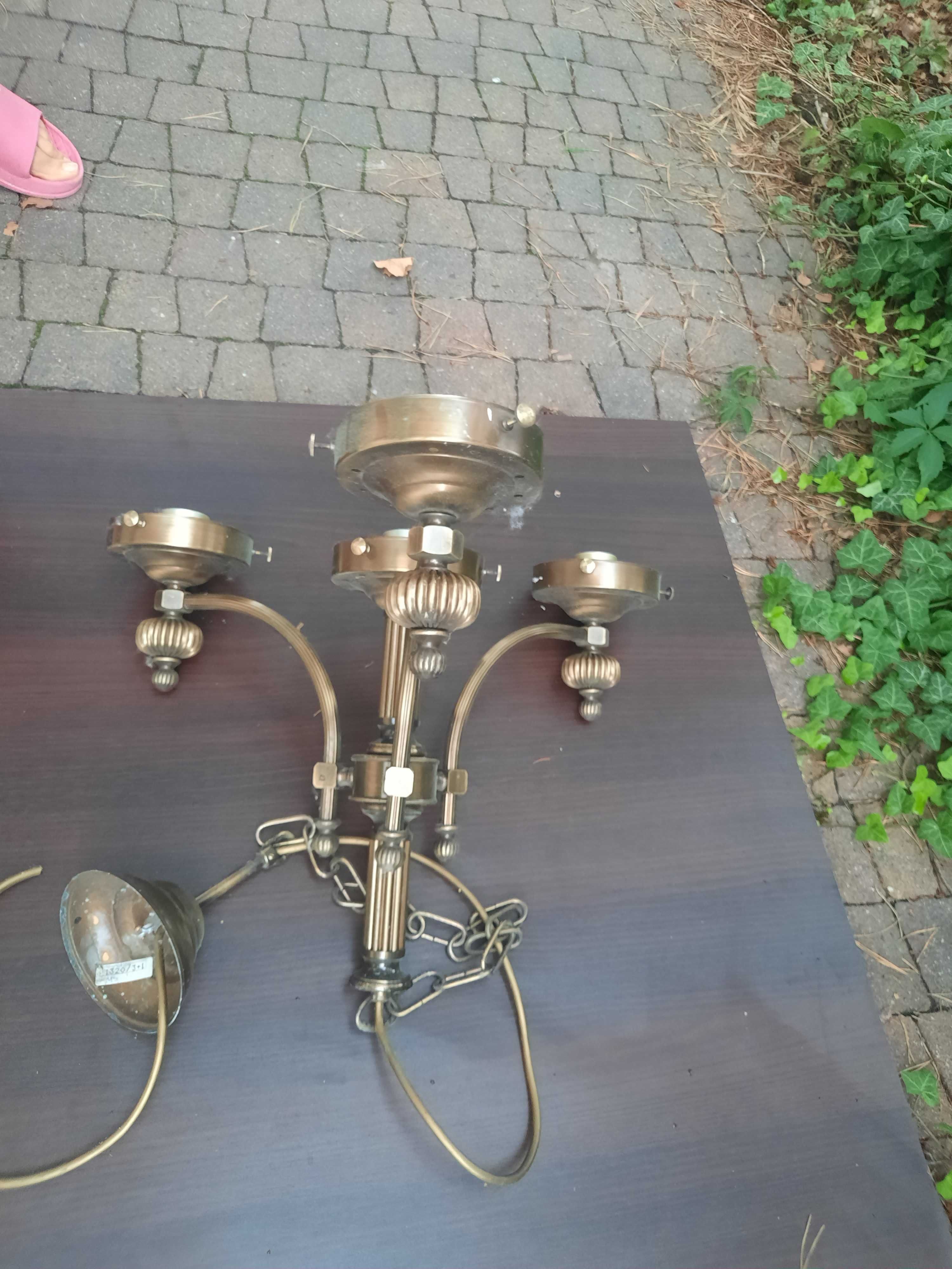 Żyrandol mosiężny Wiener Nostalgie bez szklanek
