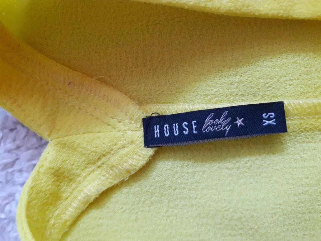 Sukienka letnia żółta cytrynowa house xs +GRATIS