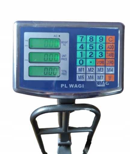 Waga magazynowa platformowa 150kg podest 40x30cm z oparciem