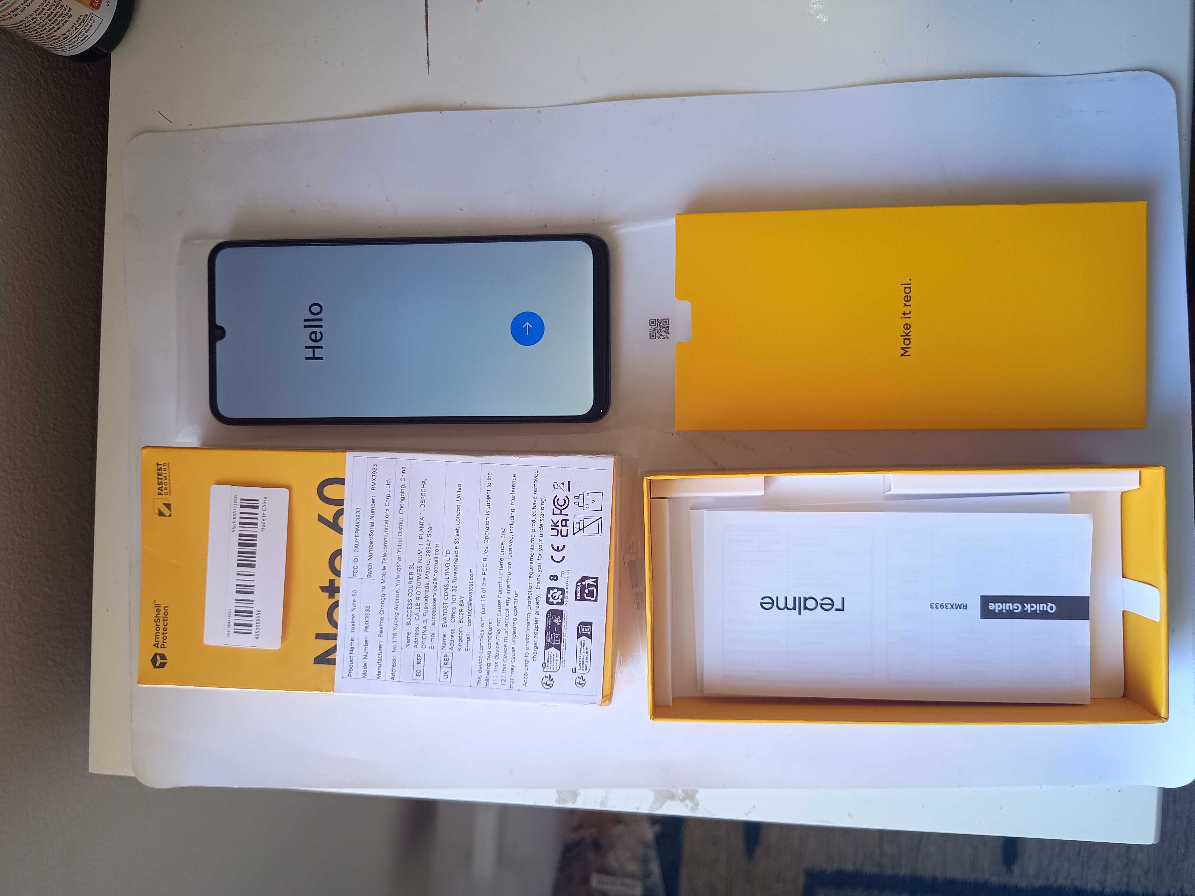 Telemóvel Note 60 4GB+128GB 4G sem uso, Smartphone Android 14, ecrã 7