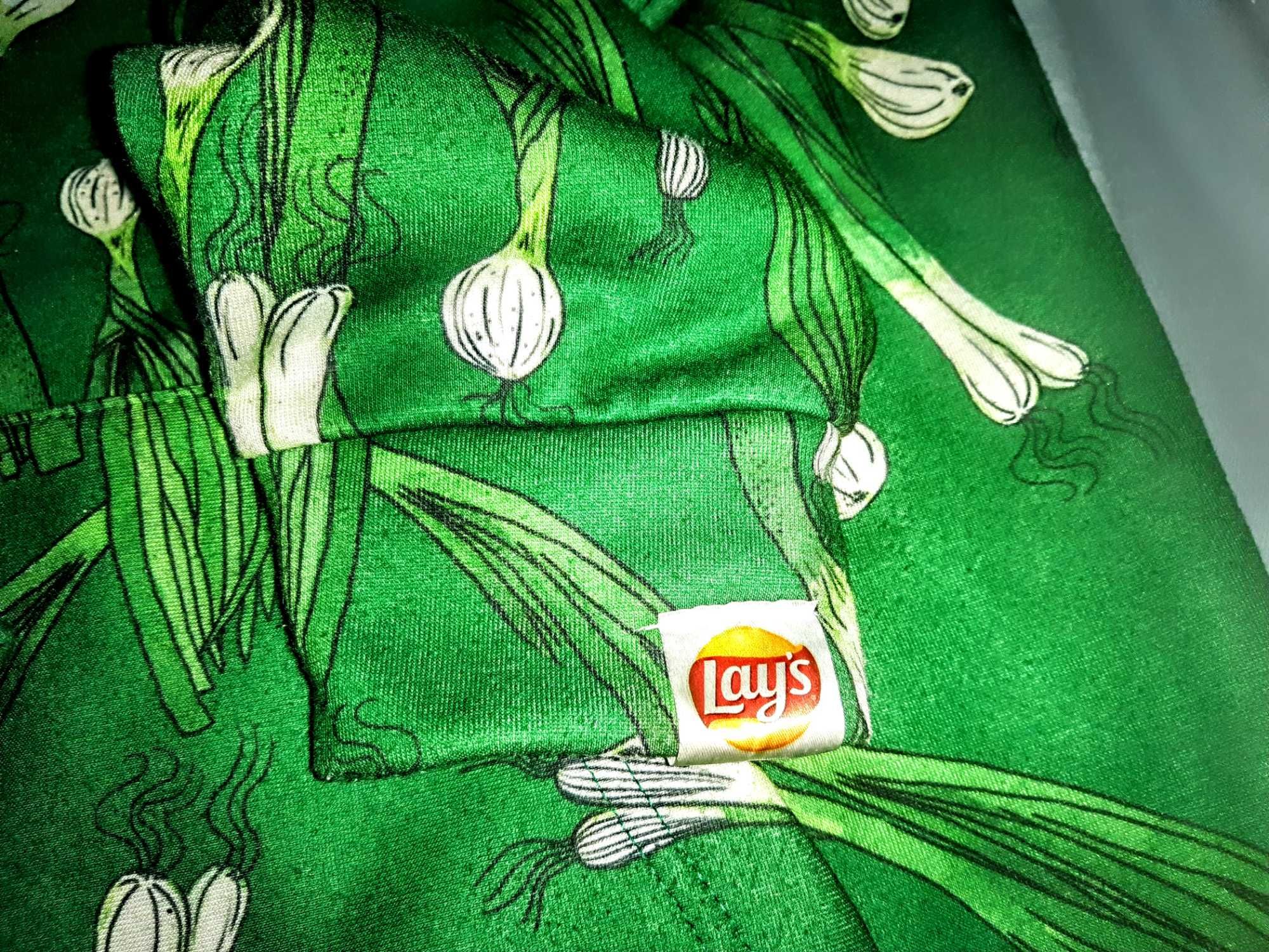 Bluza z kapturem zielona cebulka Lays rozmiar XL