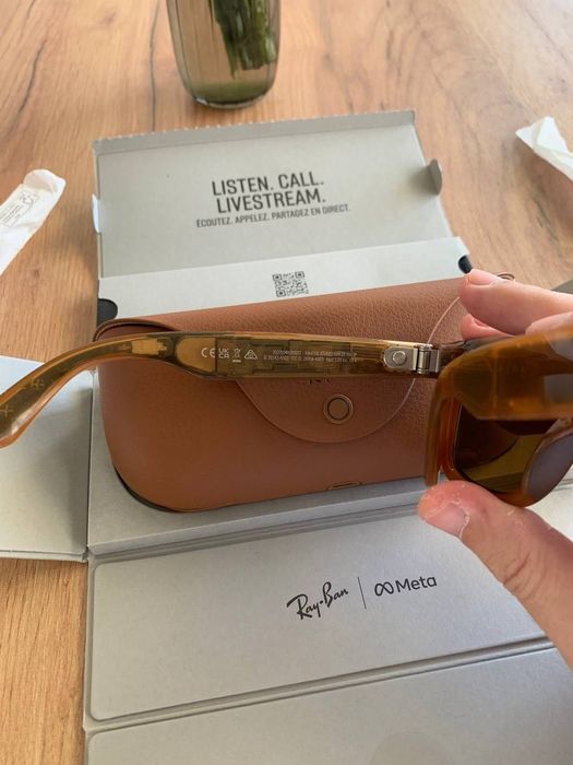 Смарт-окуляри Ray-Ban Meta Wayfarer SHINY CARAMEL POLAR BROWN