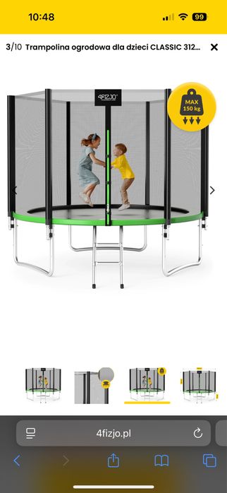 Trampolina ogrodowa duza. 3m