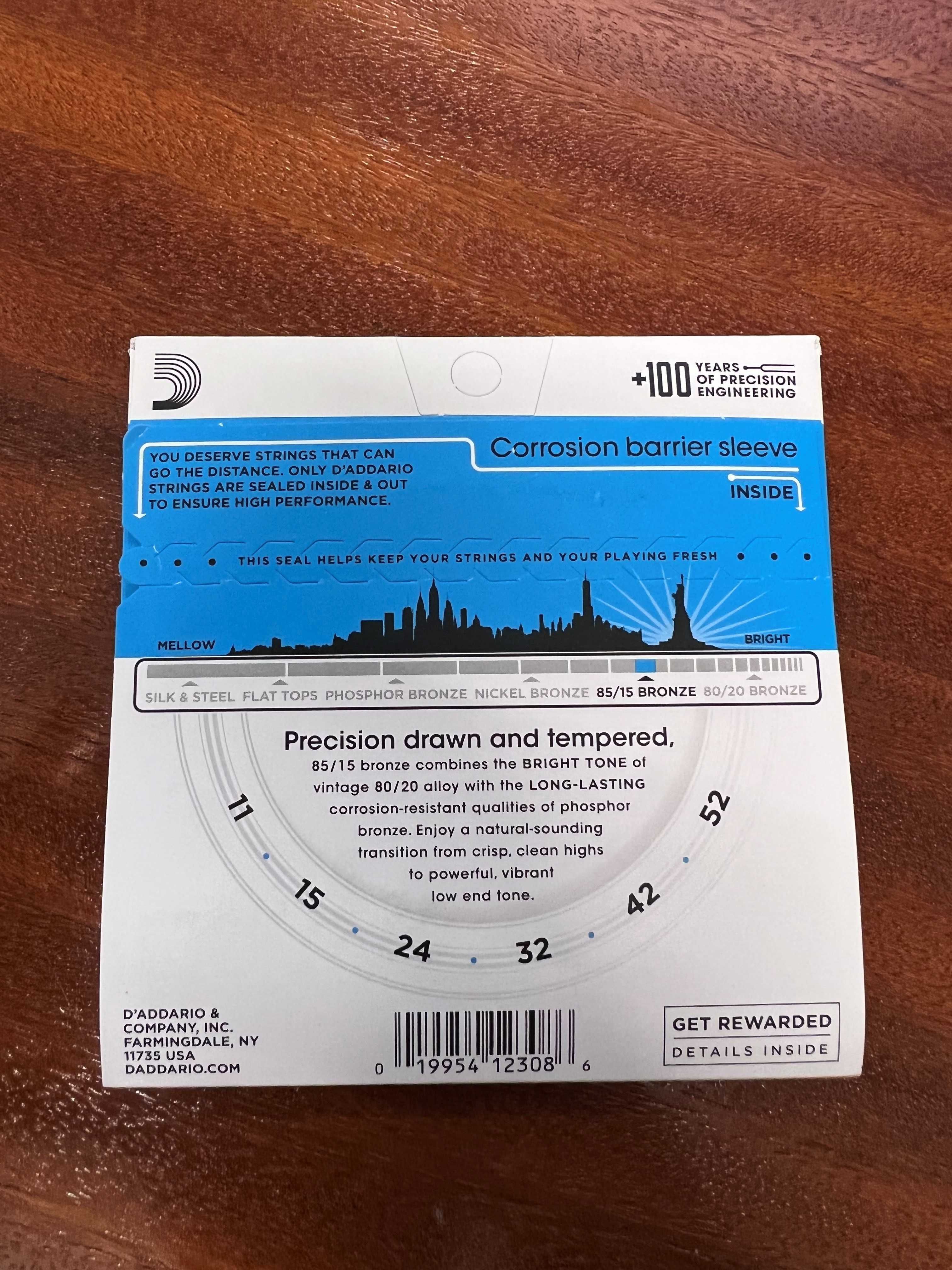 Cordas guitarra D'addario 85/15 EZ910