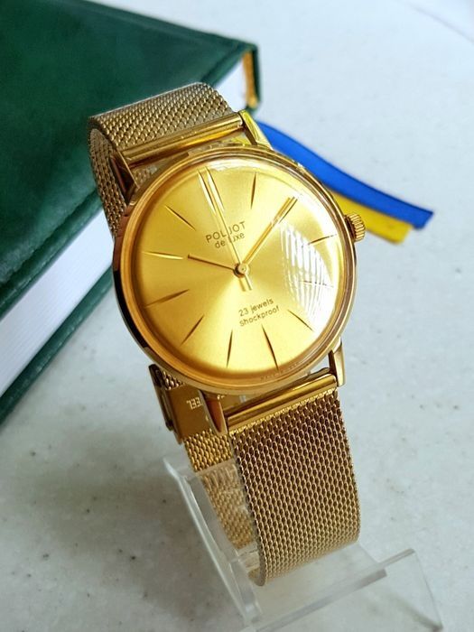 Годинник Poljot Часы Полет Poljot De luxe 23 jewels Shockproof USSR
