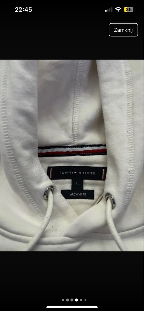 Biała bluza tommy hilfiger
