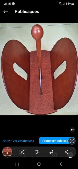 Porta-revistas em madeira