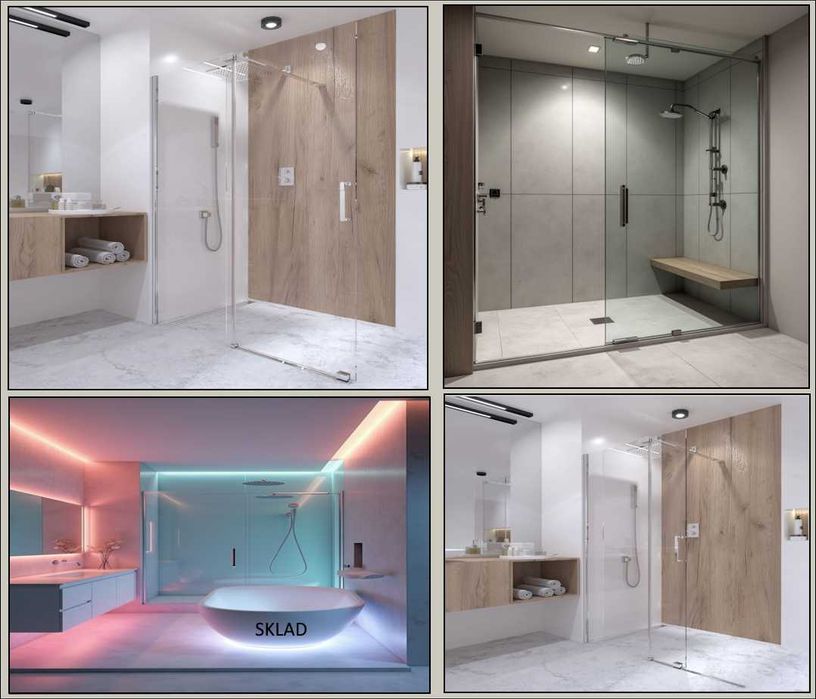 ДушовіДверіСтіна Walk-InСRM.Рег.шир..120*190,8мм ClearпокриттяCalcLess