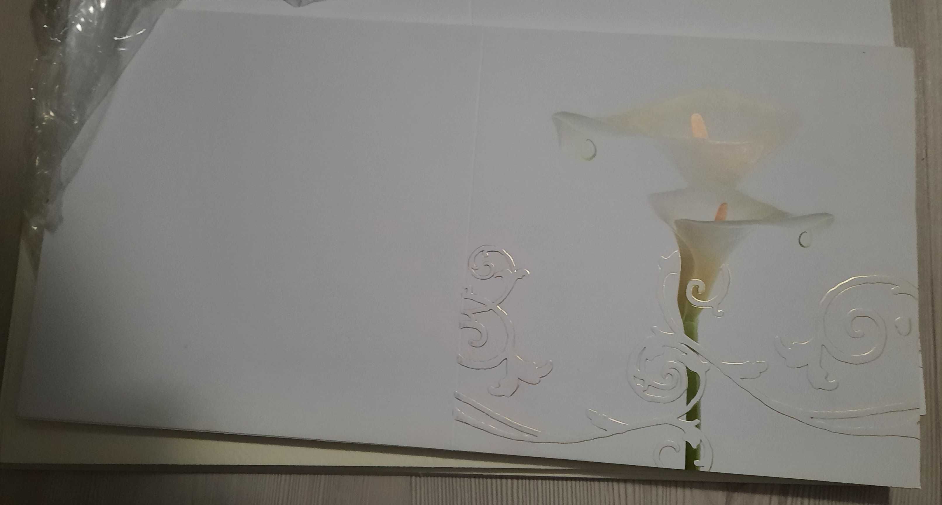 zaproszenia na chrzest ślub gruby papier zdobienia