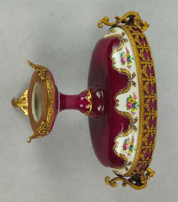 Piękna oryginalna porcelanowa patera / bomboniera LIMOGES Francja