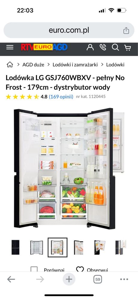 Lodówka LG z dystrybutorem wody