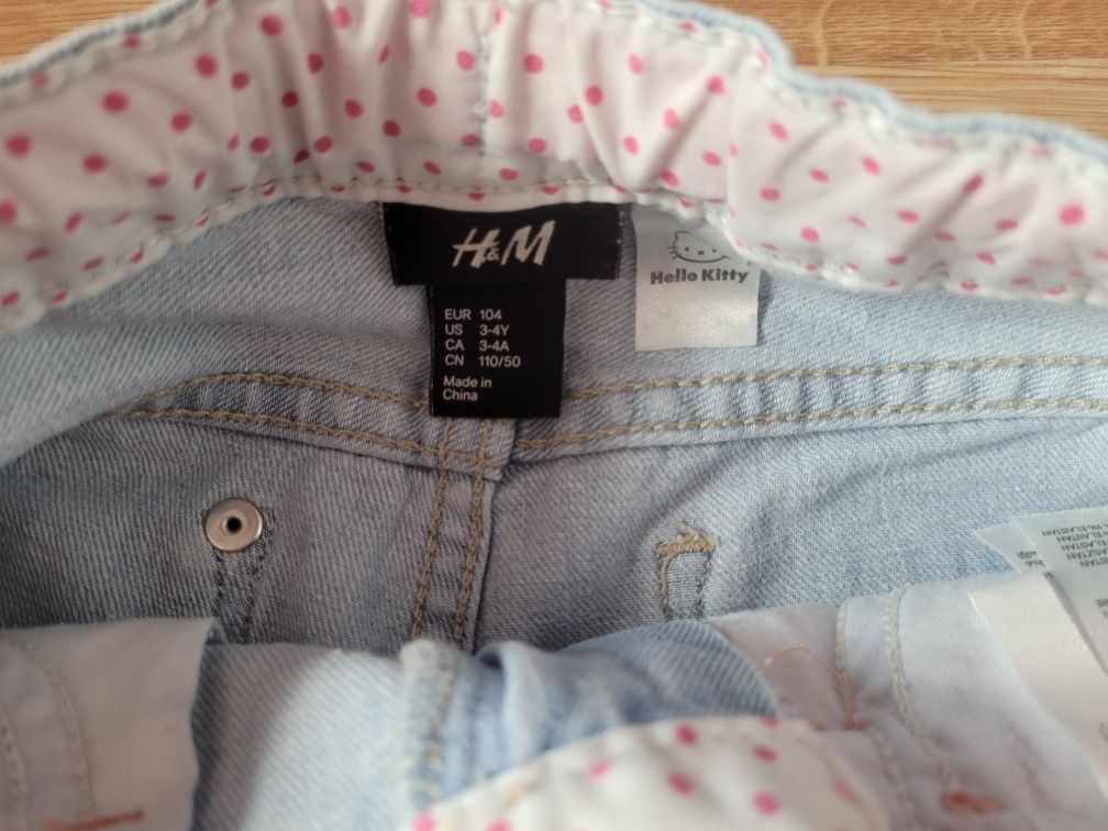 H&M_Denim Go - krótkie spodenki dla dziewczynki rozmiar 104 (3-4 lata