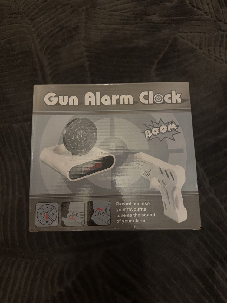 Gun alarm clock nowe