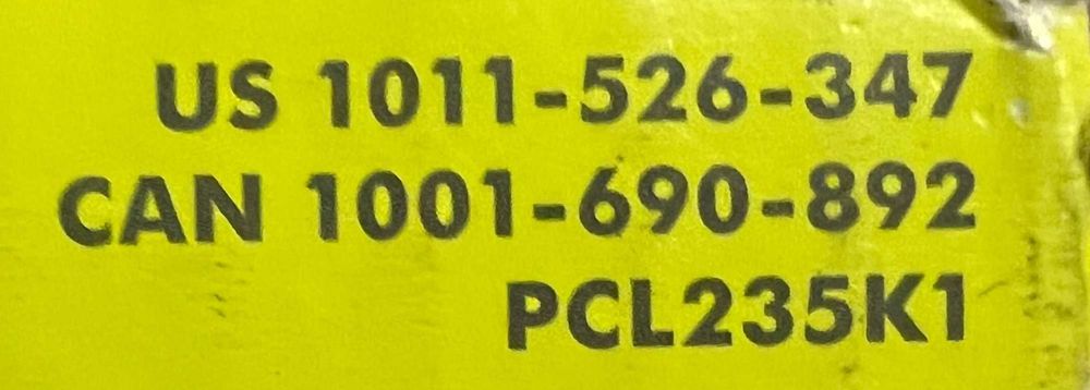 Набір імпакта RYOBI PCL235 18V ONE+ 1/4" акб зарядка новий з США