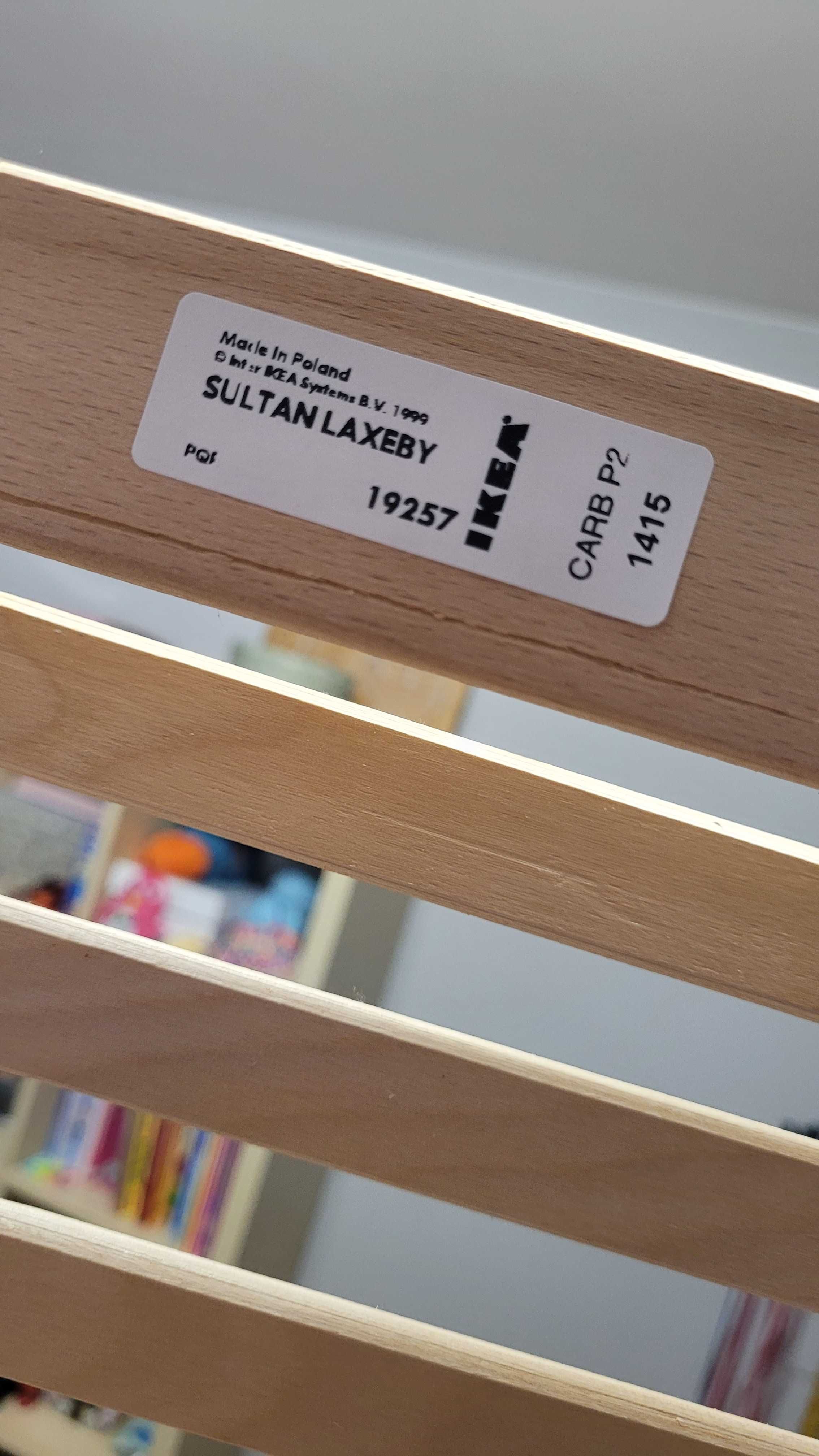 Lozko + stelaż IKEA Sultan + szuflada. 90x200. Stan idealny.